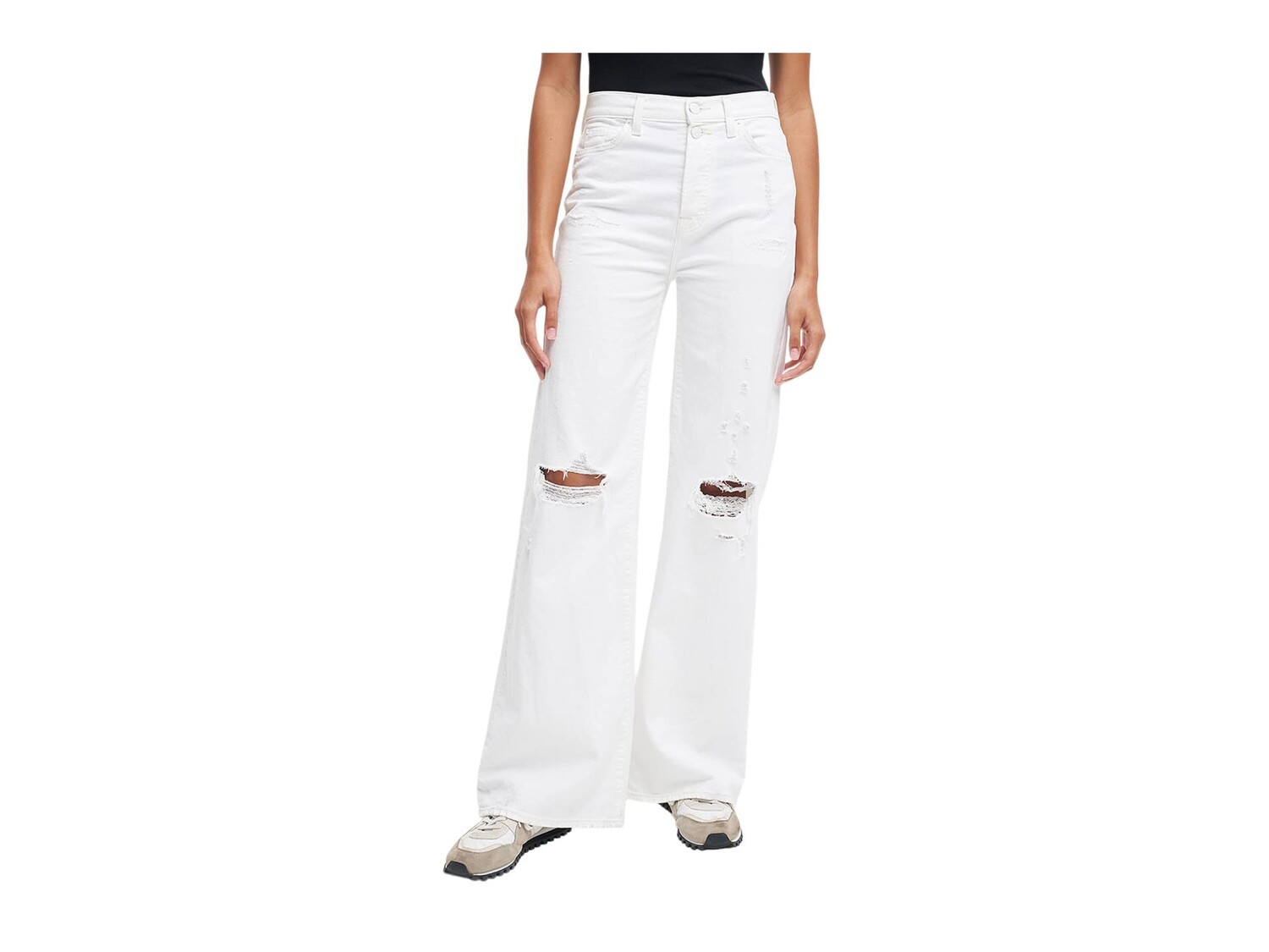 

Джинсы 7 For All Mankind, Ultra High-Rise Vintage Joggers in Royce Blanc/Destroy
