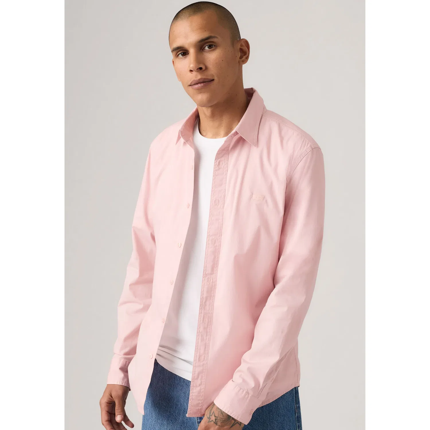 Мужская джинсовая рубашка с длинным рукавом slim fit Levi's, LOTUS — фото 2