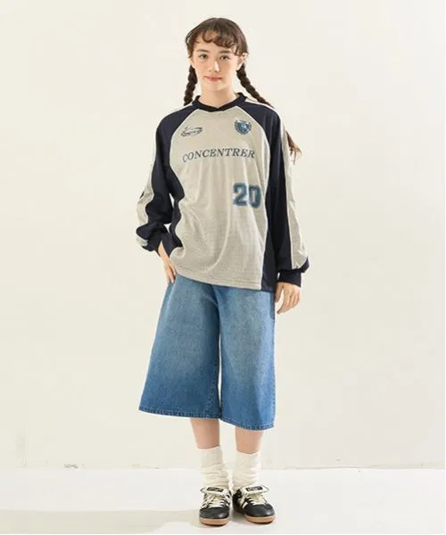 Pom ponette junior Детская футболка с длинным рукавомиз сетки POM PONETTE AMI, Off White — фото 4