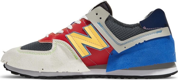 Кроссовки New Balance х Jaden Smith Surplus Materials 574, белый/красный/синий — фото 4