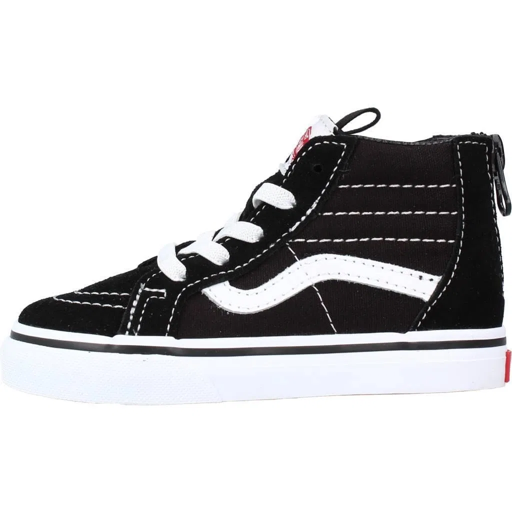 Детские кроссовки для мальчиков с принтом Sk8-Hi Vans, Black And White — фото 2