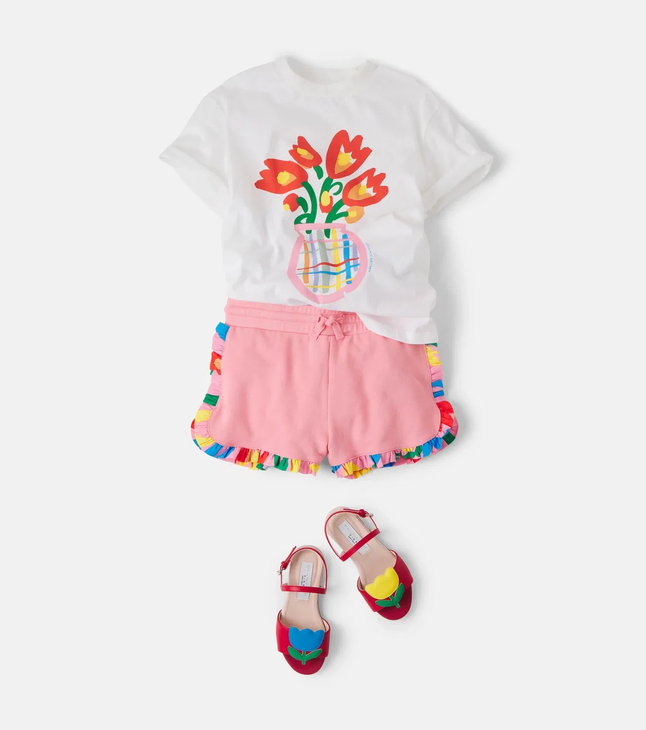 Шорты хлопковые Stella Mccartney Kids, розовый — фото 2