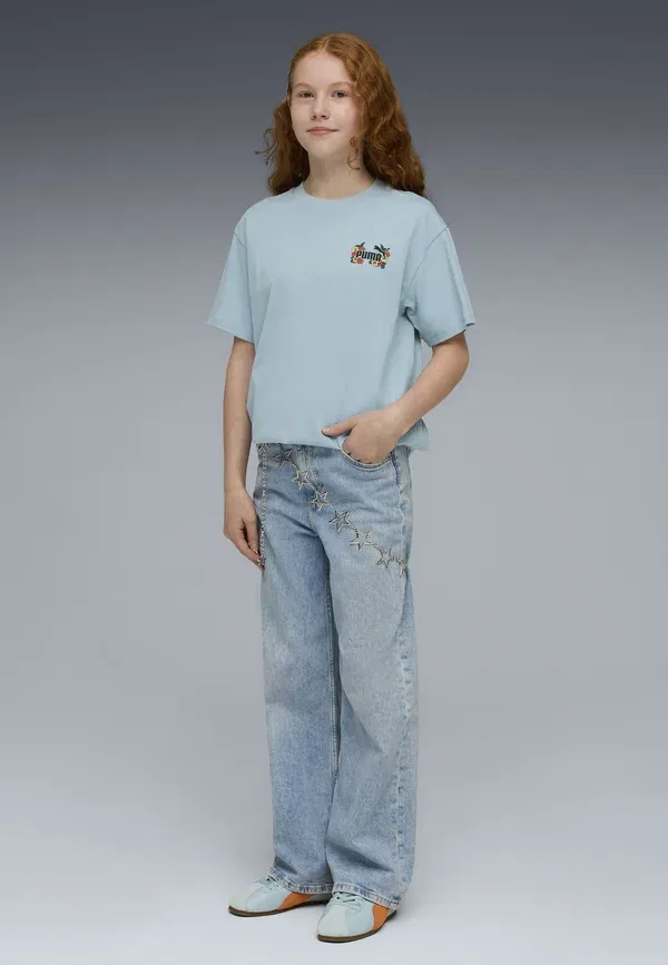 Футболка с принтом Mid 90s relaxed graphic t-shirt Puma, Seafoam — фото 3