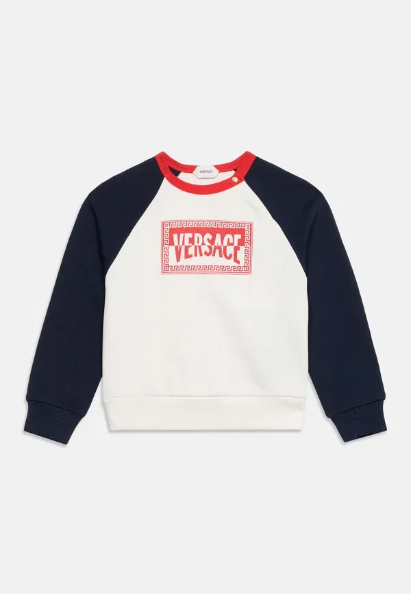 Толстовка унисекс с принтом Etichetta club kids Versace, белый/красный/темно-синий