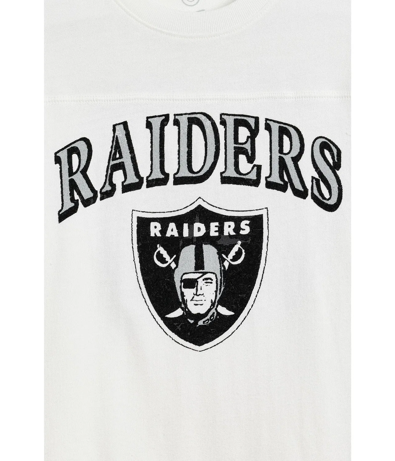 Футболка с длинными рукавами и полосатой кокеткой с символикой команды NFL Las Vegas Raiders (для маленьких и больших детей) Junk Food Clothing Kids, Vintage White — фото 3