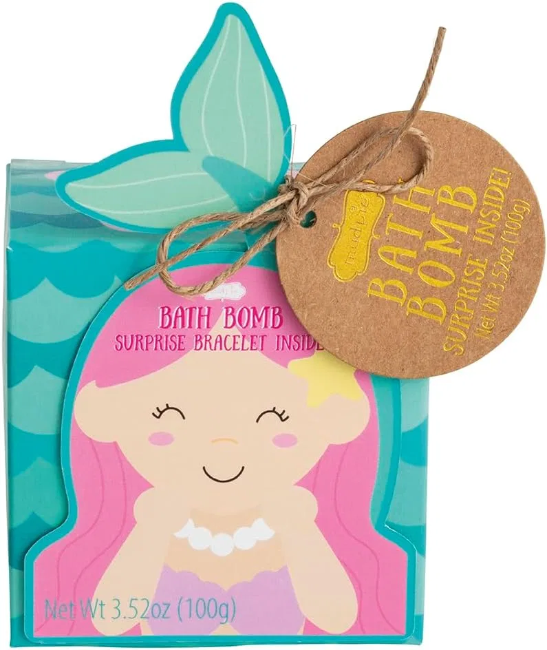 Бомбочка для ванны с сюрпризом, Mud Pie, с браслетом, 7.5 см, Blau