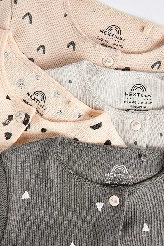 Детский комплект для новорожденных хлопковый с принтом Next Baby, Brown — фото 4