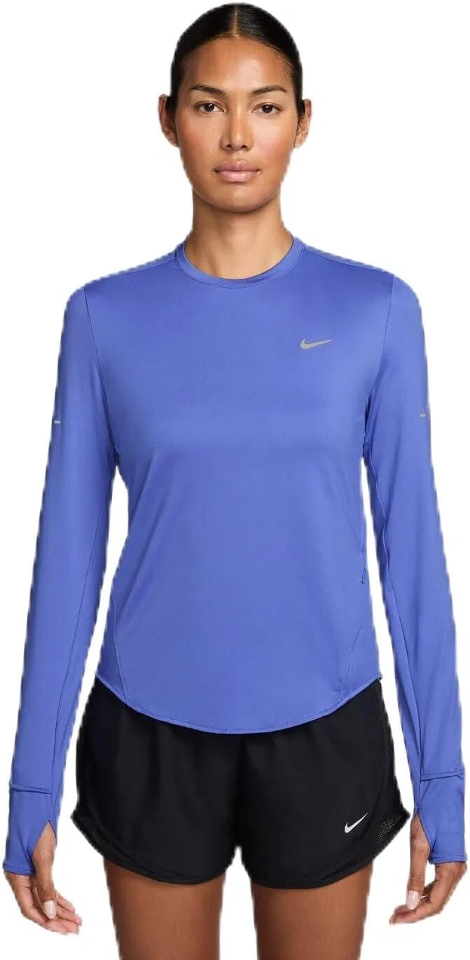 Женская беговая футболка с длинным рукавом Swift Dri-fit Ultraviolet Nike, Sapphire/Reflective Silver