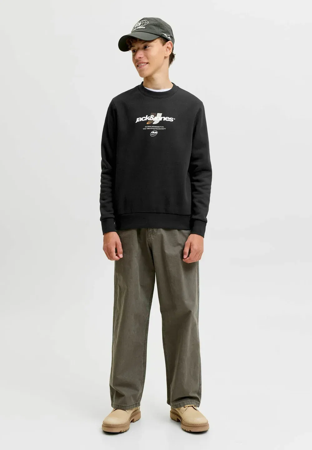 Толстовки с логотипом, толстовки для подростков - толстовка Jack & Jones Junior, Black