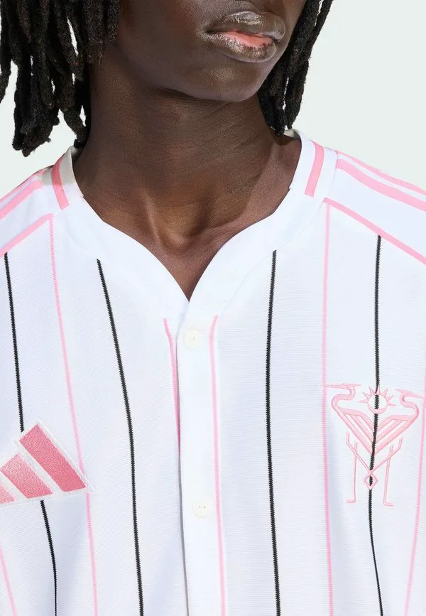 Футболка с бейсбольным принтом inter miami cf Adidas Performance, White Bliss Pink — фото 3