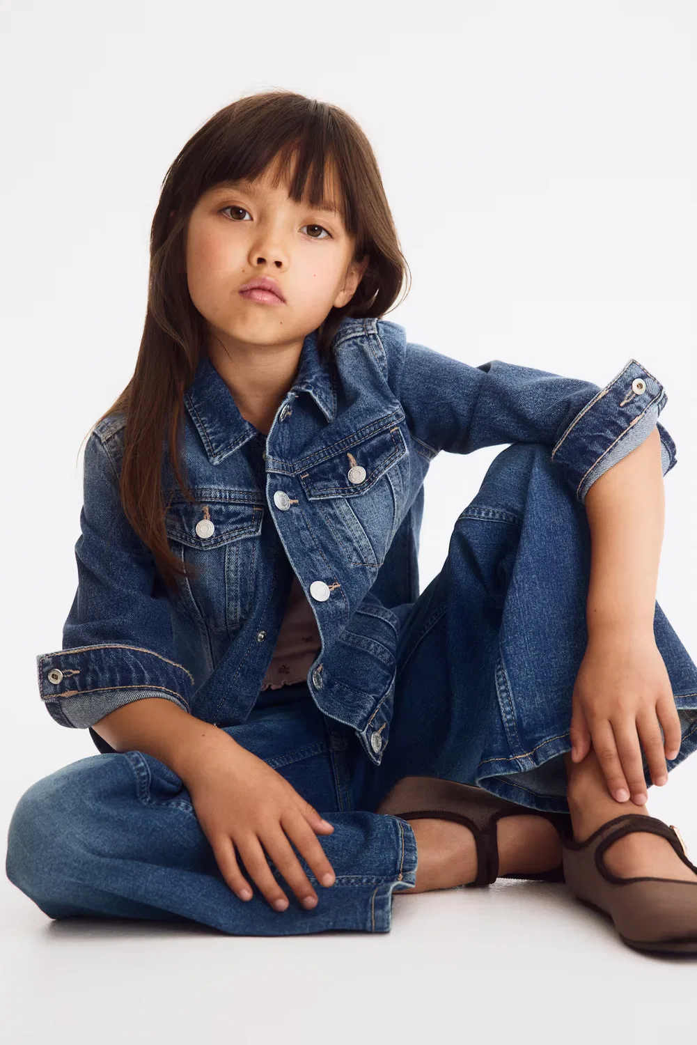 Джинсы с широкими штанинами из суперэластичной ткани H&M, Denimblau — фото 3