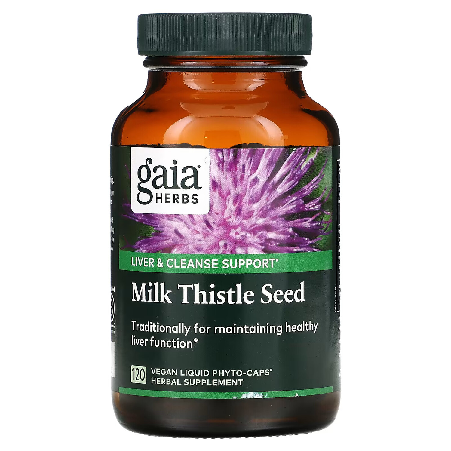 

Gaia Herbs, Семена расторопши, 120 жидких растительных капсул Phyto-Caps