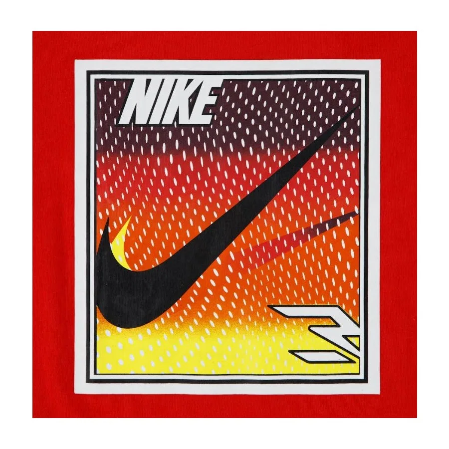 Детская футболка с сетчатым принтом RWB Pop Mesh Graphic Tee Nike, Красный — фото 2