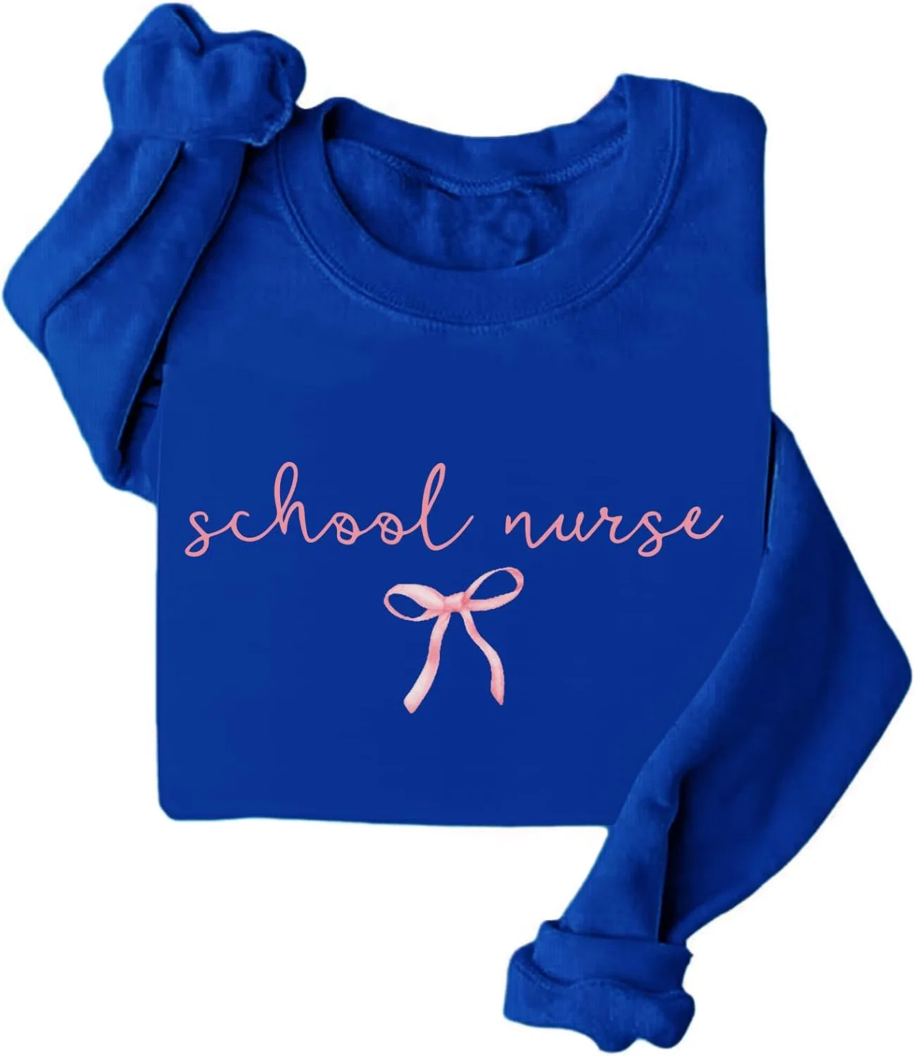 Женский свитшот с длинным рукавом, School Nurse, Klein Blue
