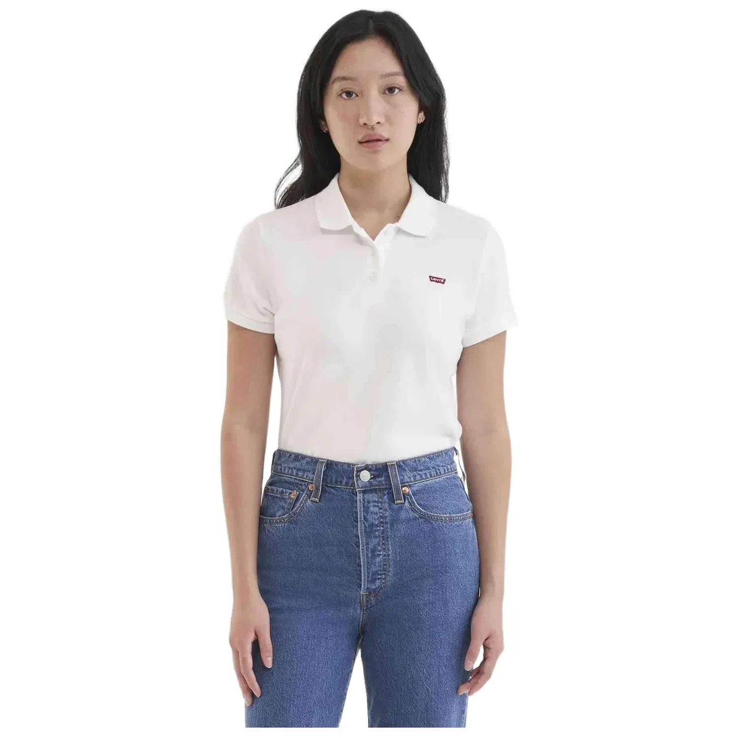 Женское поло с коротким рукавом Levi's 52599-0000, Weiß