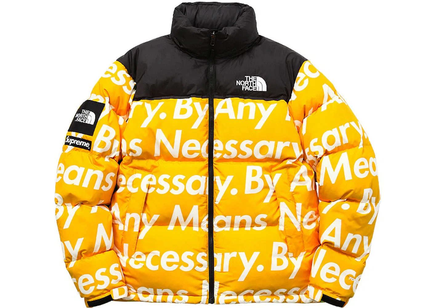 Мужская куртка Supreme The North Face By Any Means Nuptse Jacket, Yellow