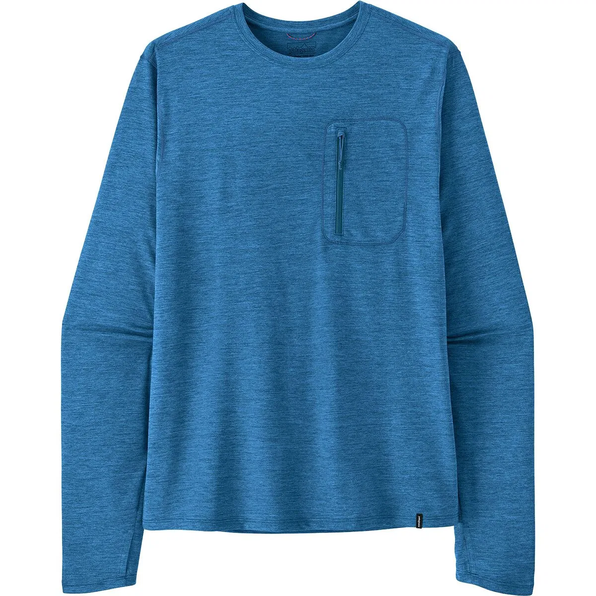 Мужская футболка с длинным рукавом с защитой UPF 40+ Capilene Cool Long-Sleeve Sun Shirt Patagonia, Aquatic Blue/Light Aquatic Blue X-Dye