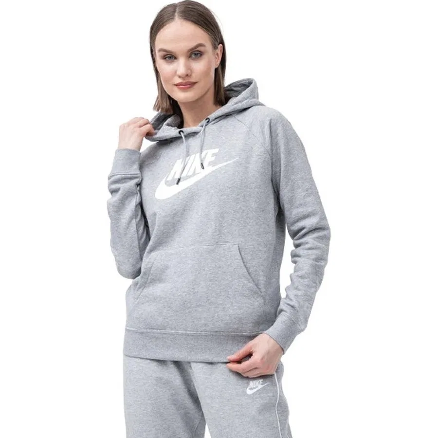 Женский свитшот с капюшоном Sportswear Essential Nike, Серый