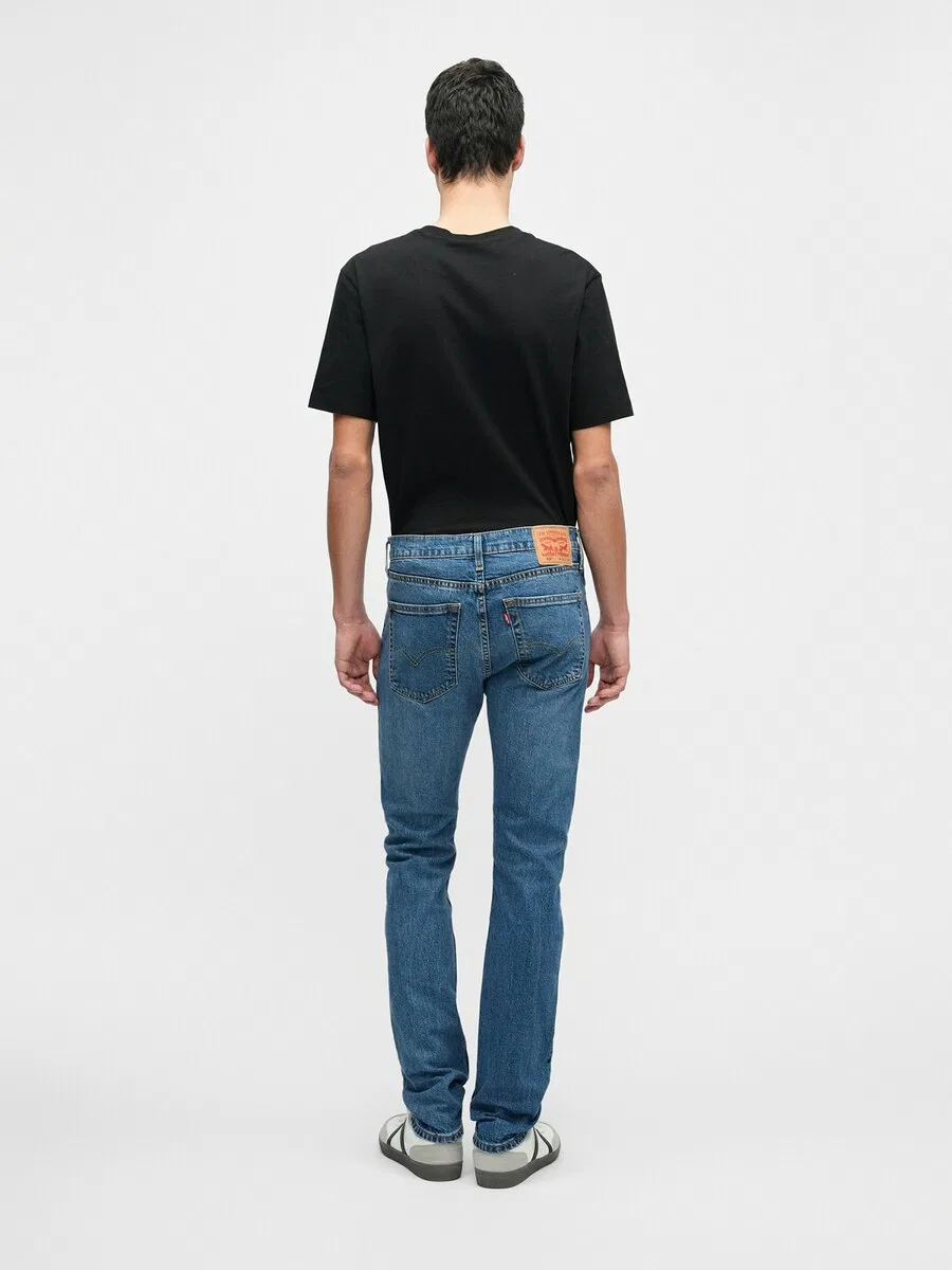 Джинсы LEVI'S Regular '510 Skinny Jeans' синего цвета — фото 3