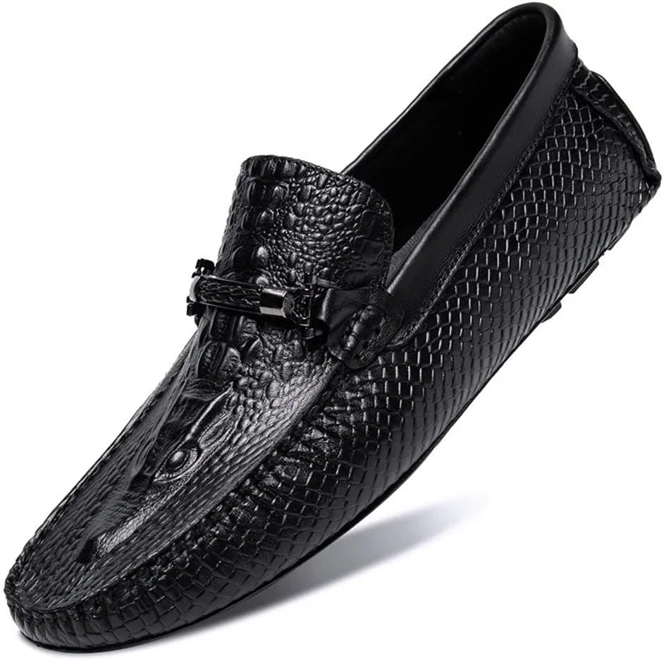 Лоферы из искусственной кожи с крокодиловым принтом, Black PUGHGAETZF