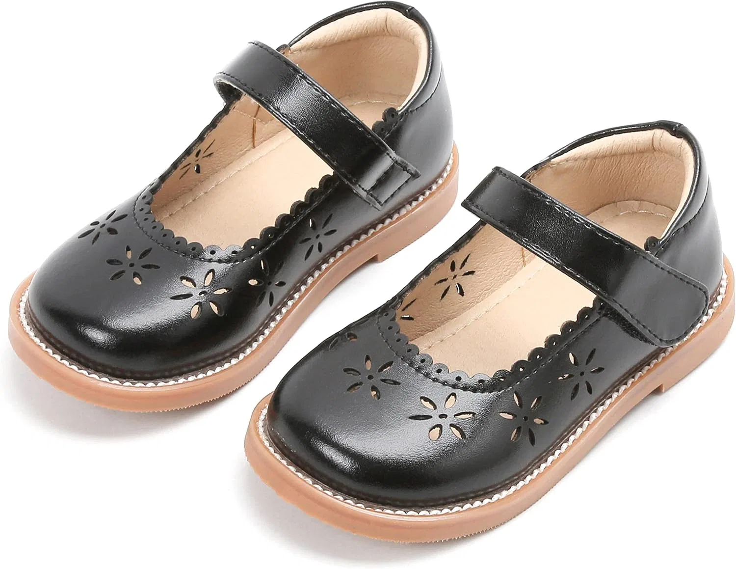 Детские туфли для девочек с вырезом Princess THEE BRON, Midnight Black