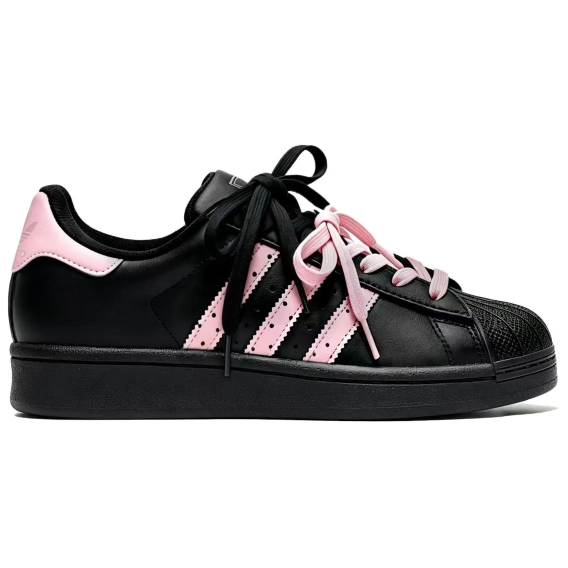 Детские кроссовки для скейтбординга с ракушечным мысом Superstar 2 Adidas Originals, Pink — фото 4