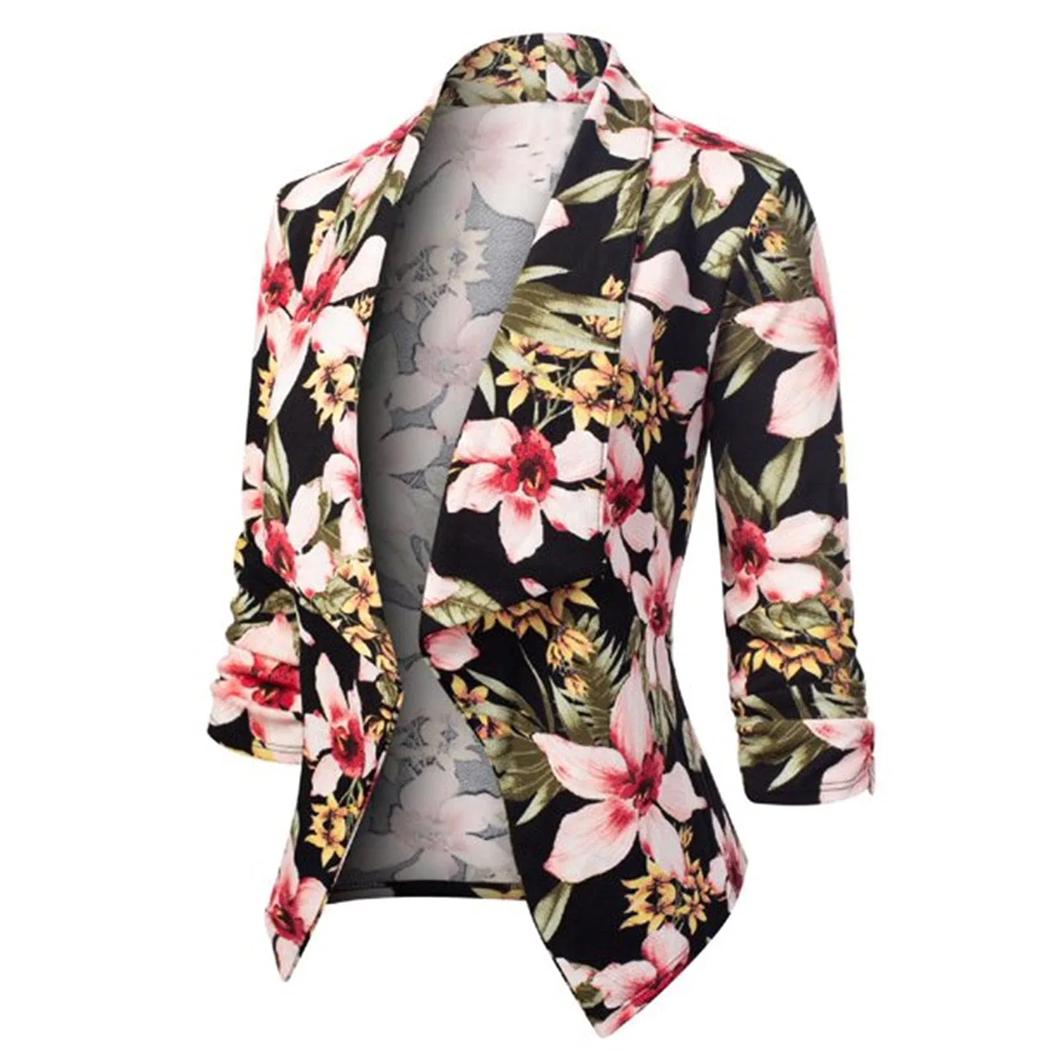 Женский жакет с принтом Elegant 3/4 Sleeve Jackets, rosa — фото 4