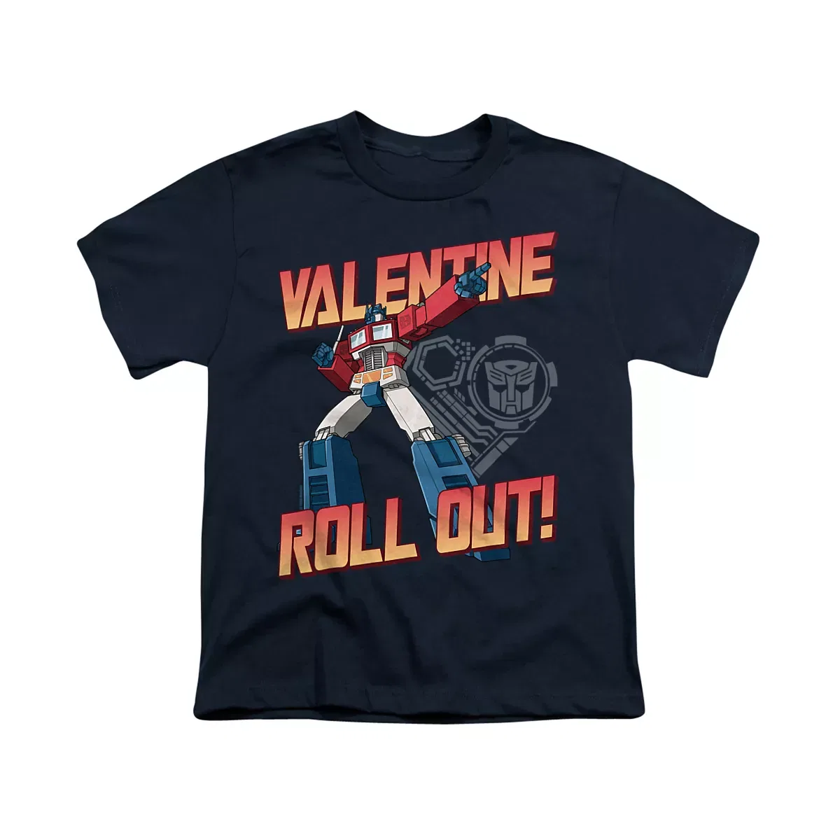 Детская футболка с принтом Transformers Optimus Prime Valentine's Day Roll Out, Navy