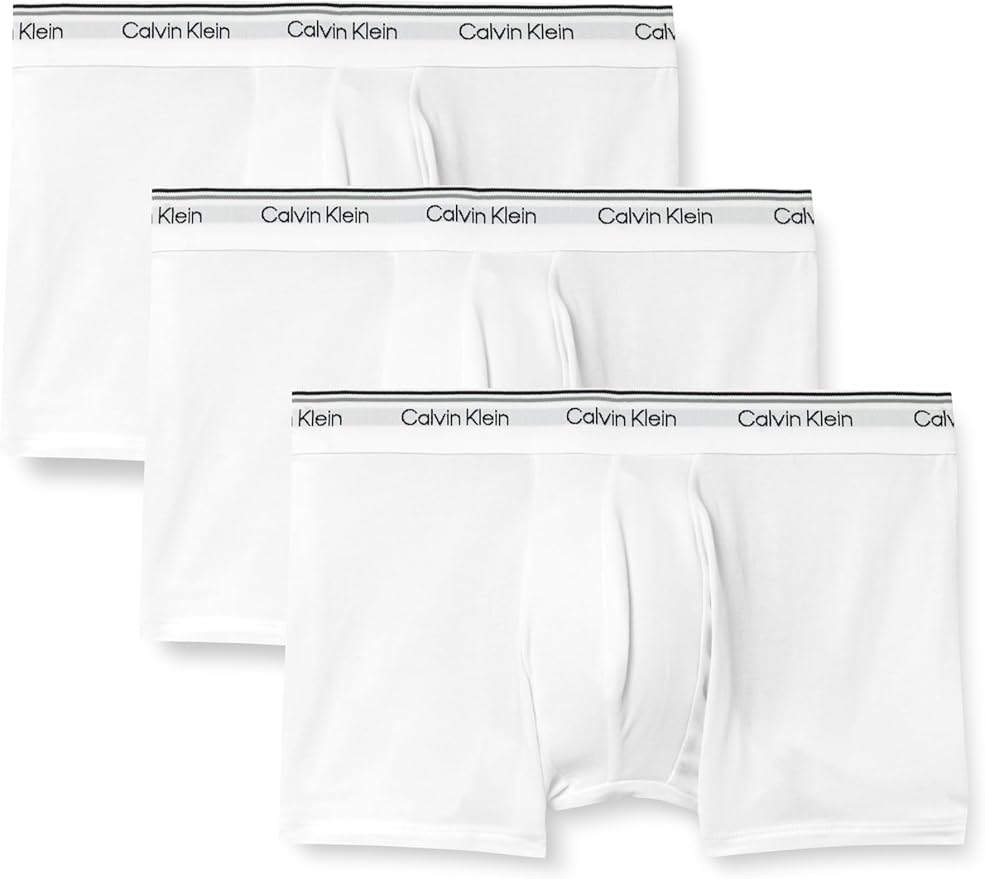 Комплект трусов Calvin Klein Boxer Logo Band, 3 предмета, белый