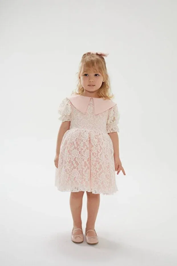 Детское платье для девочек кружевное Babyilay, Pink