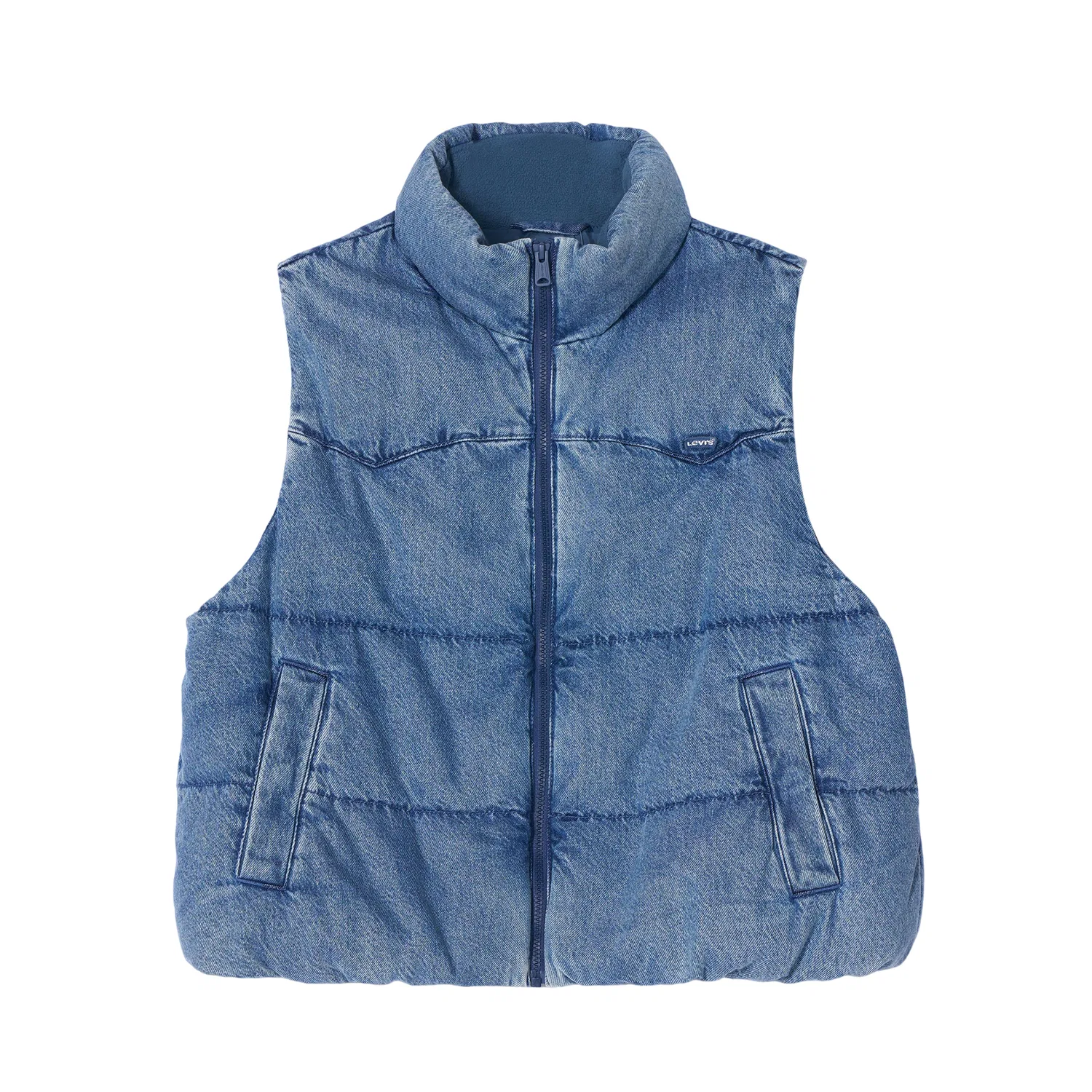 Женский жилет без рукавов на молнии, синий, Levi's, Blue