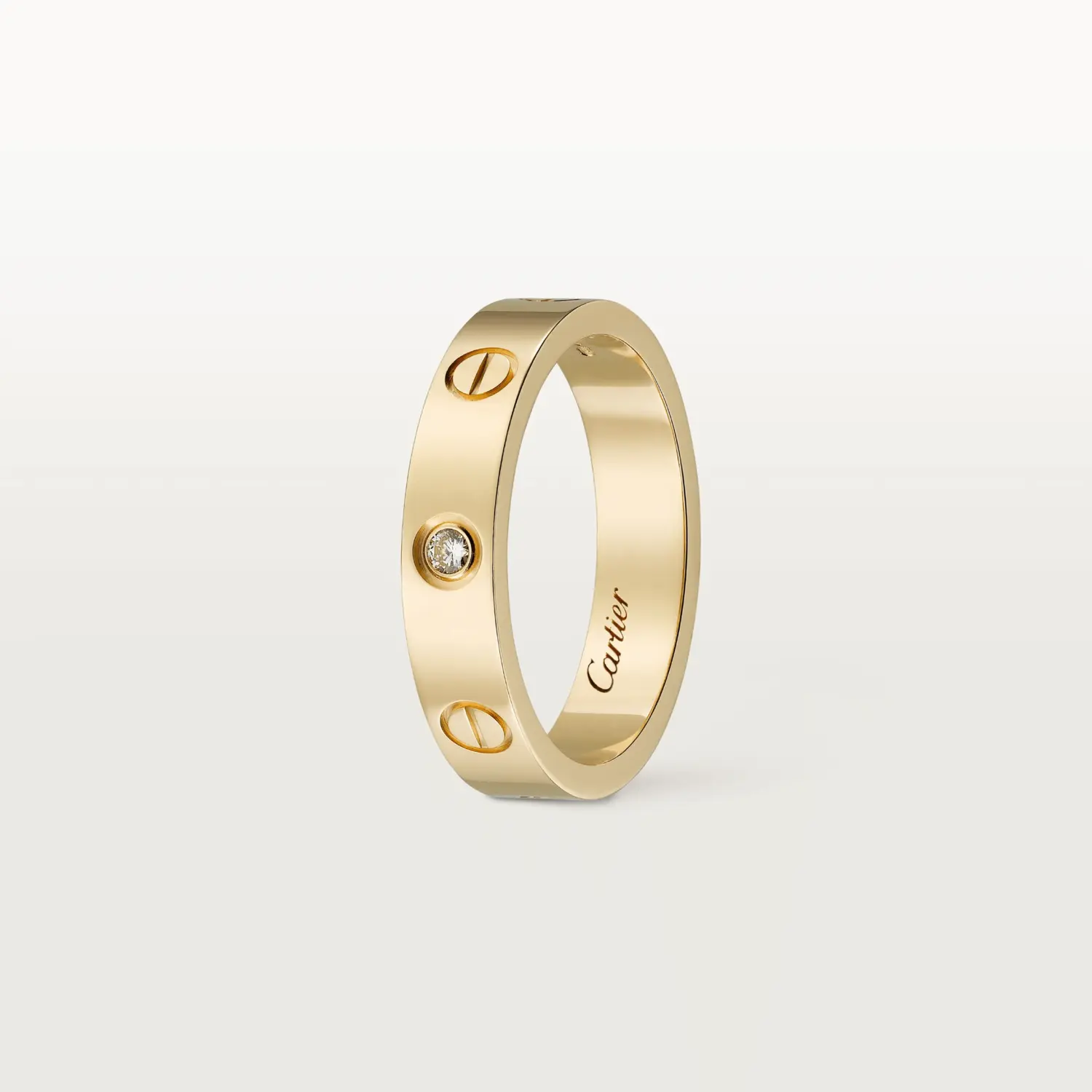 

Обручальное кольцо Cartier Love 1 Diamond, желтое золото