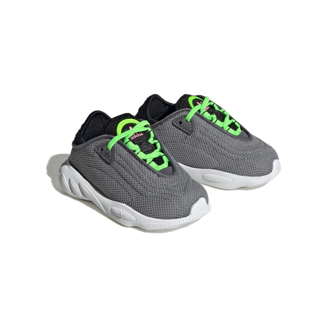 AdiFOM SLTN Детская обувь для малышей, кроссовки Adidas Originals, цвет Gray Black — фото 3