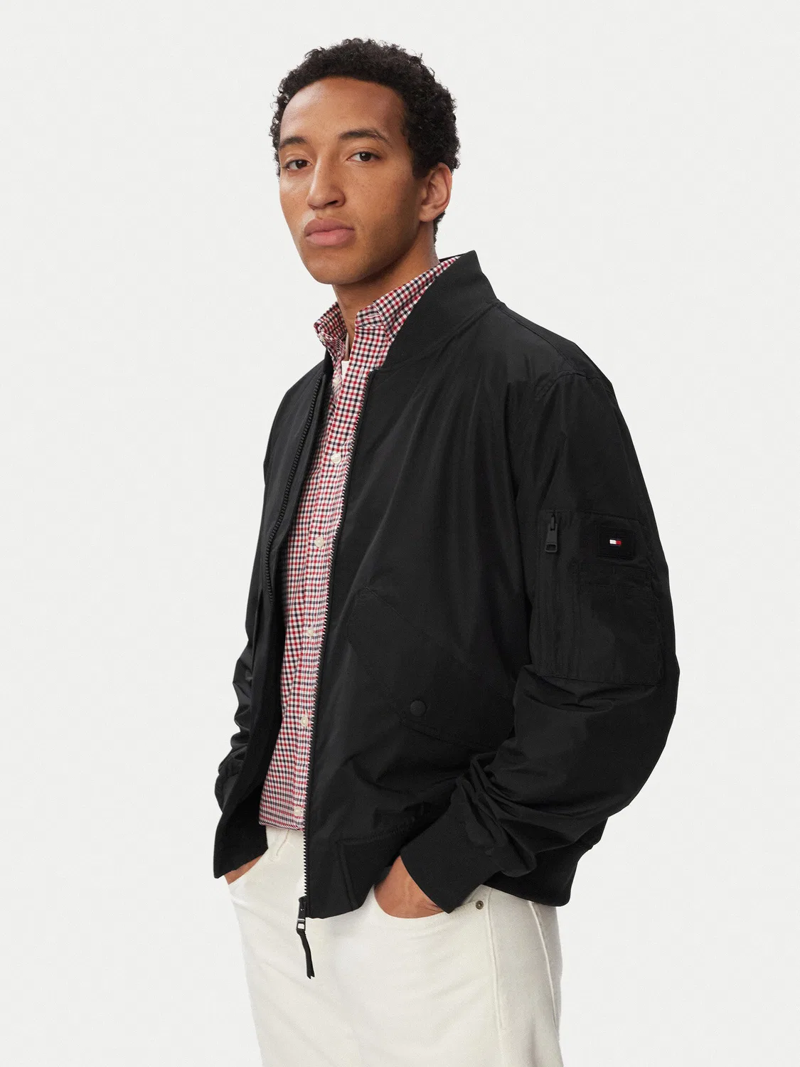 Мужской бомбер стандартного кроя Packable Bomber Tommy Hilfiger, черный