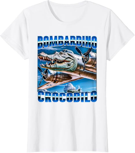 

Футболка Bombardino Crocodilo - Italian Brainrot, белый