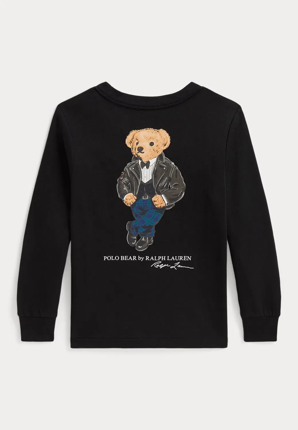 Хлопковая футболка с длинными рукавами Polo Bear, размер 2-6 лет - толстовка Polo Ralph Lauren, Black — фото 2