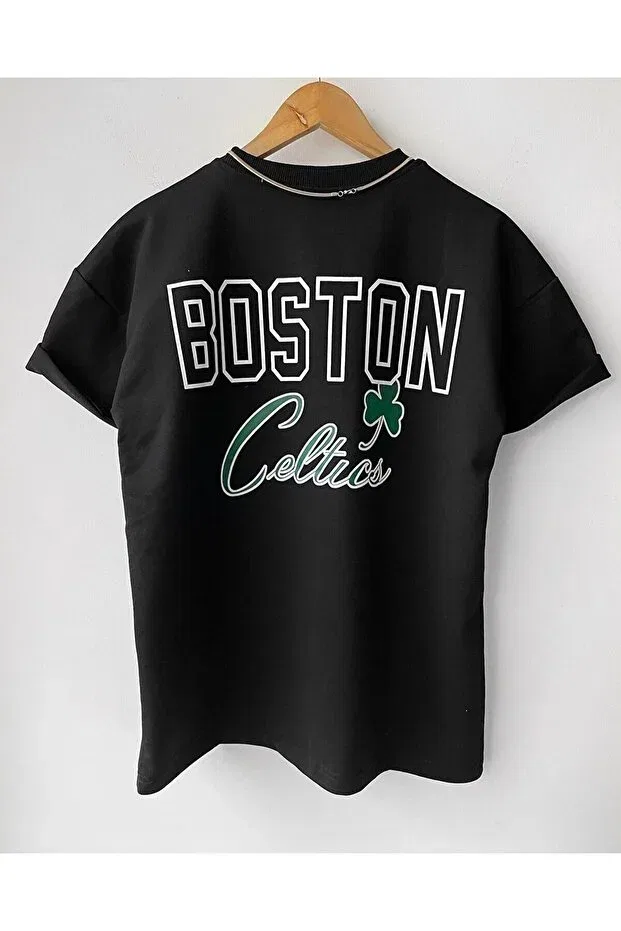 Детская футболка для мальчиков с принтом Boston Celtic Svart Wear, Black — фото 2