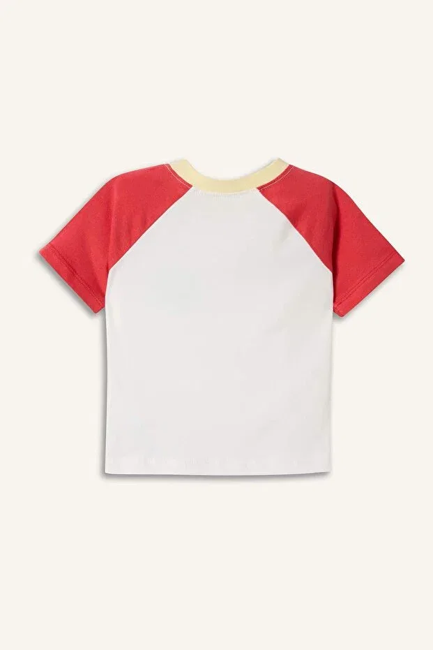 Детская футболка для мальчиков с принтом Oversized printed short sleeve ecru t-shirt Defacto, Ecru-Er105 — фото 3
