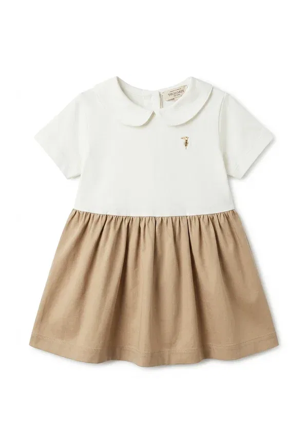 Платье хлопковое Tru Trussardi Junior white, белый
