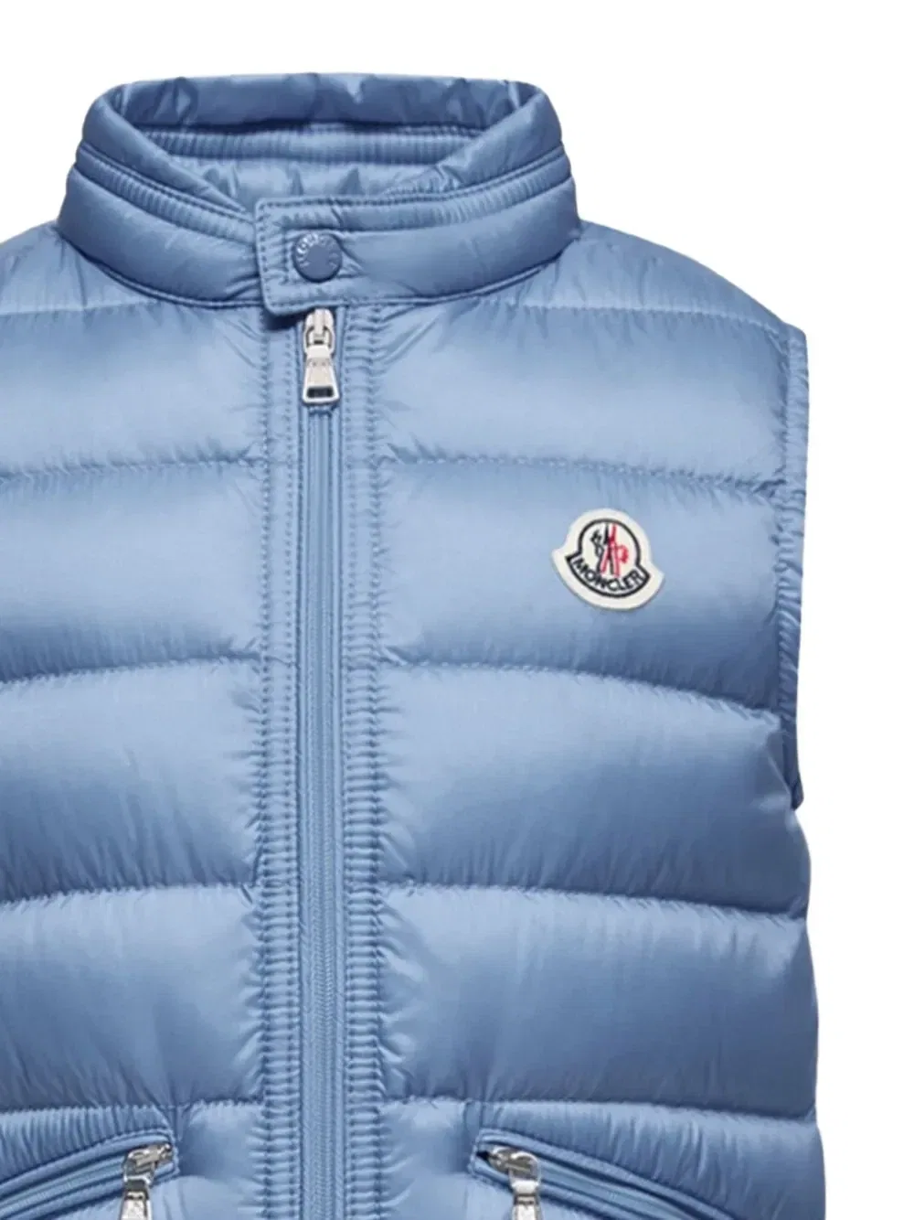 Пуховый жилет Gui Moncler Enfant, синий — фото 2
