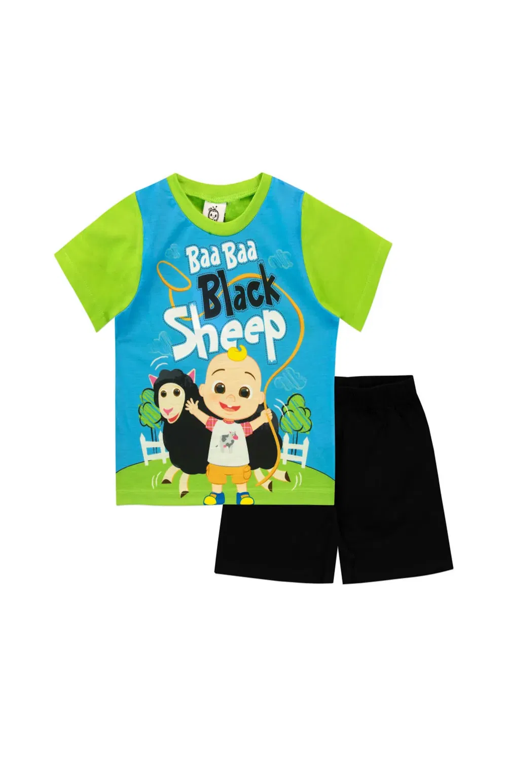 Пижама с коротким рукавом Baa Baa Black Sheep Cocomelon, Green