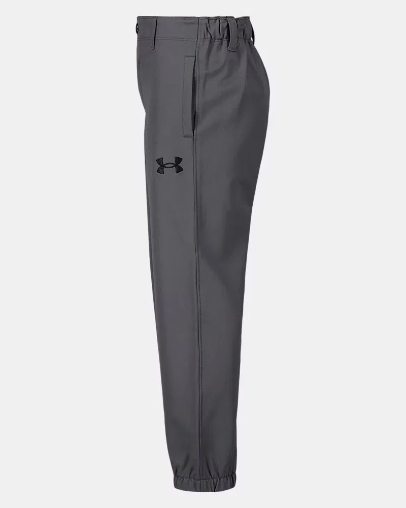 Детские брюки-джоггеры из эластичного твила UA Matchplay UnderArmour, Castlerock/Black — фото 4