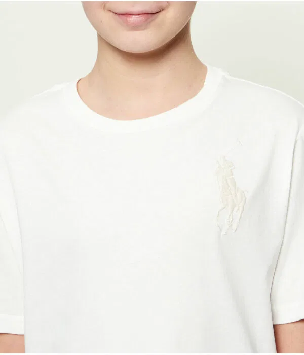 Детская футболка с круглым вырезом Polo Ralph Lauren, белый — фото 4