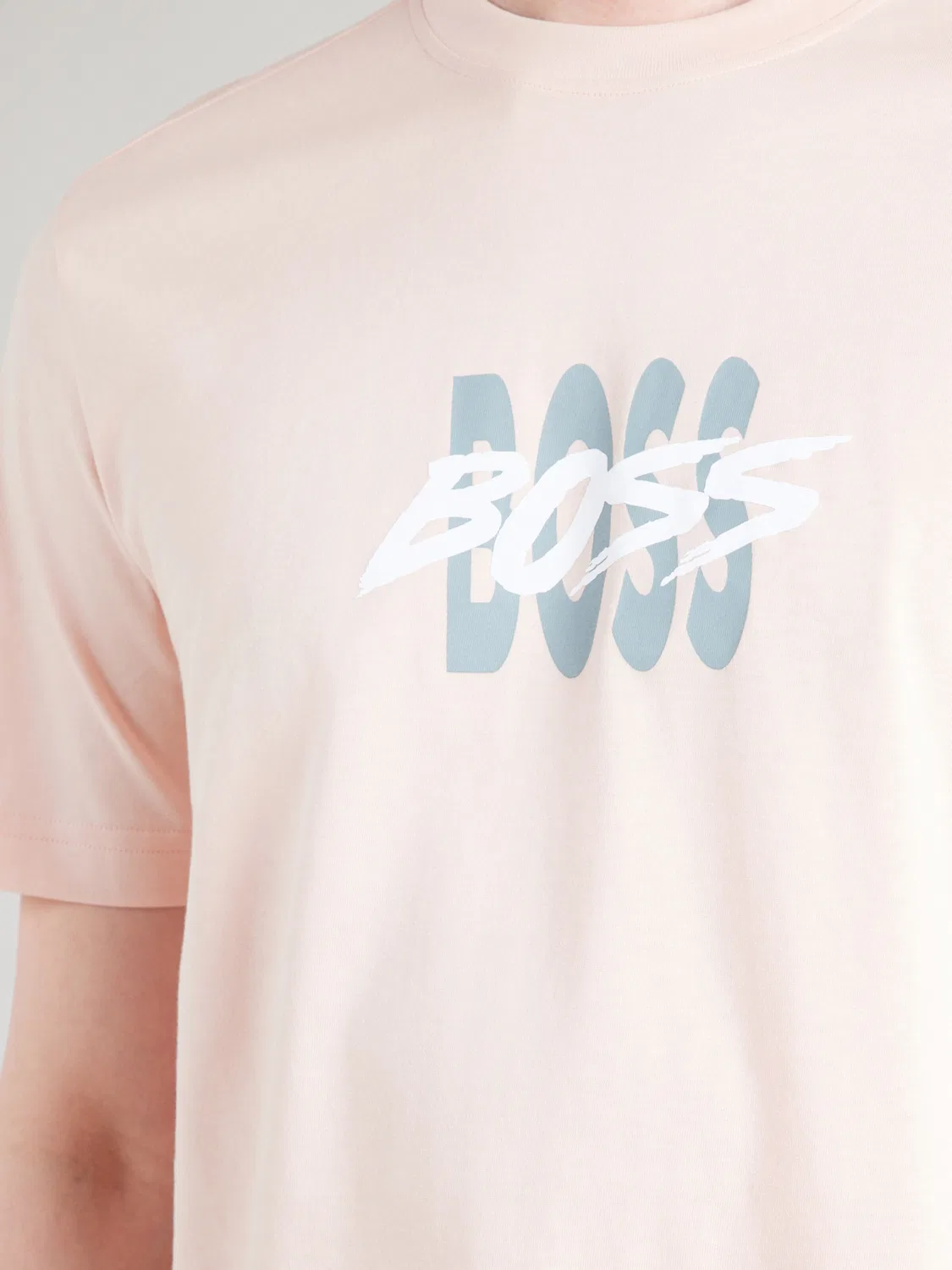 Рубашка Boss Bass пастельно-розового цвета — фото 2