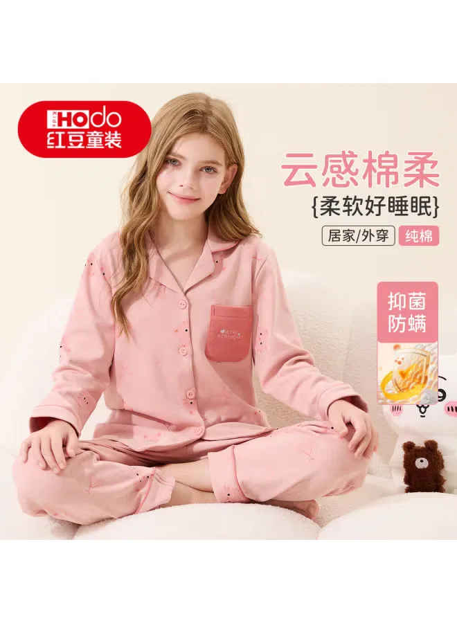Комплект пижамы с принтом для девочек Red Bean, разноцветный