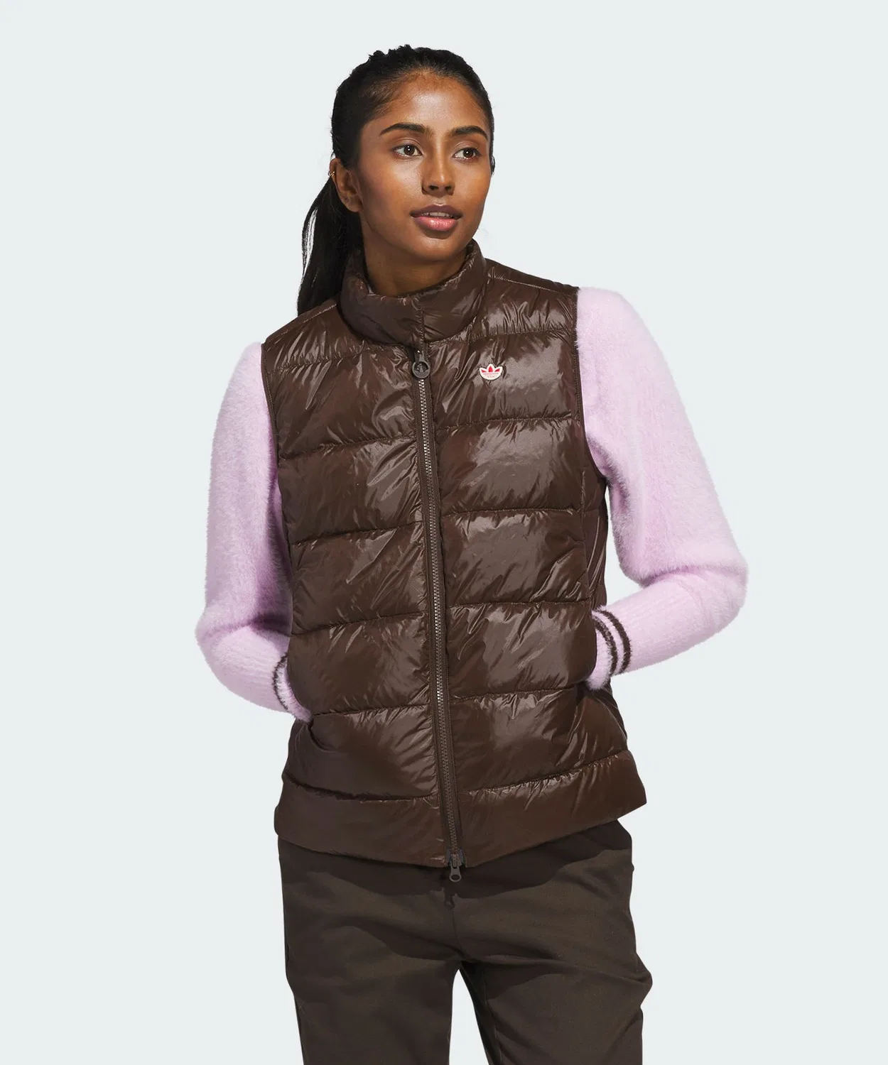 Женский утепленный жилет с наполнителем Adidas Golf Originals, Dark Brown