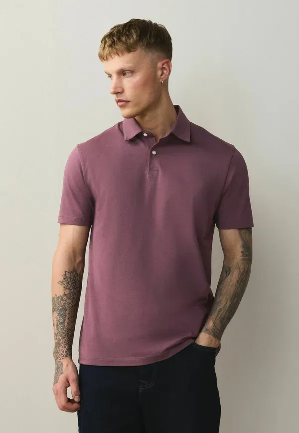 Комплект из 3 поло хлопок, полиэстер Polos three pack Next Purple, Grey, Sage Green, зеленый/фиолетовый/серый — фото 3