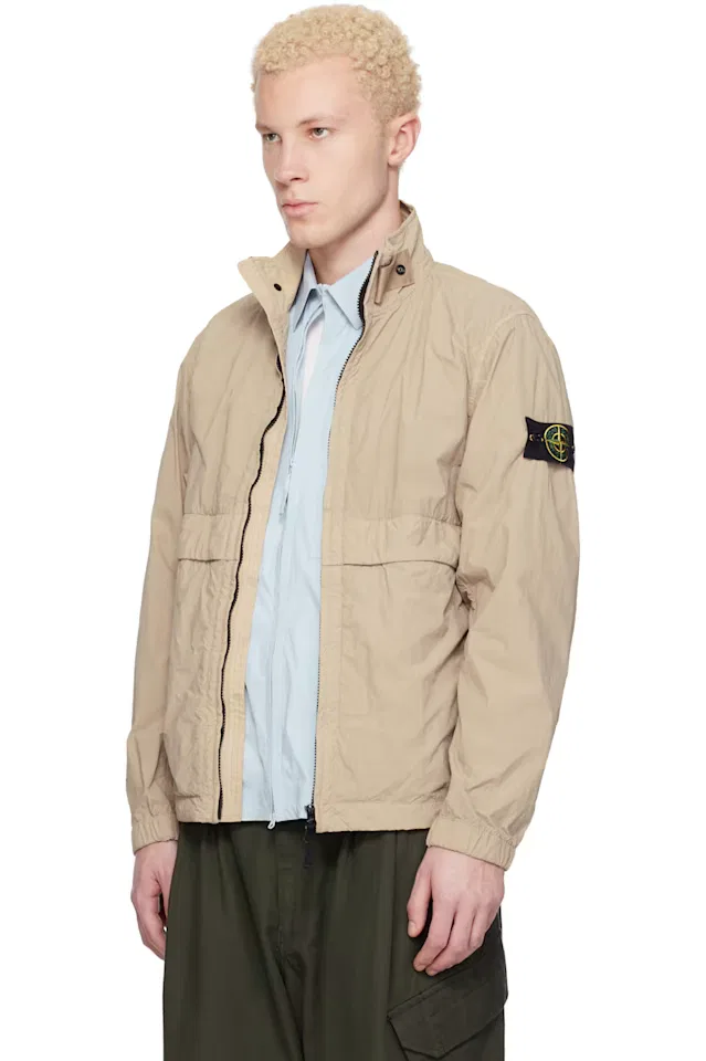 Бежевая куртка из нейлона smerigliato-tc Stone Island — фото 4