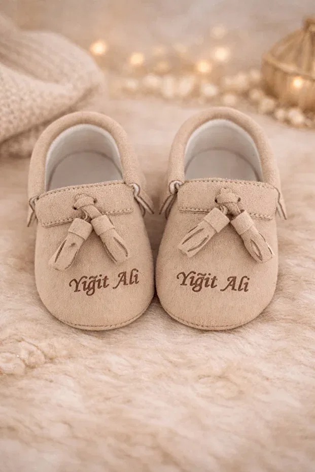 Детские туфли для девочек с кисточками Basics Marasmakosen, Beige