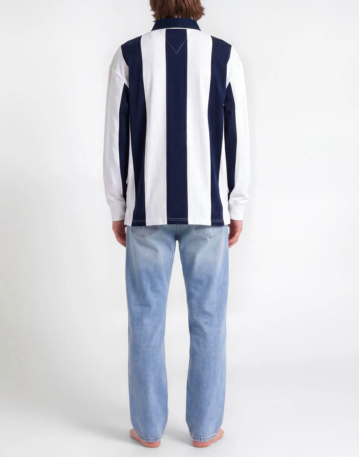 Мужская футболка-поло с длинным рукавом Tommy Hilfiger, белый — фото 3